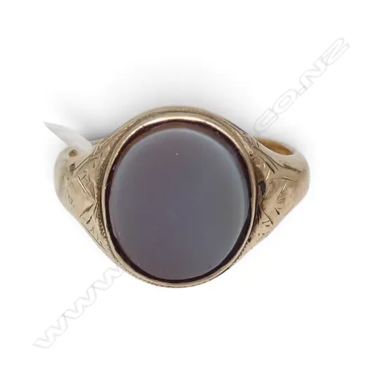 10CT AGATE SIGNET RING 2gms SMALL SIZE I1/2