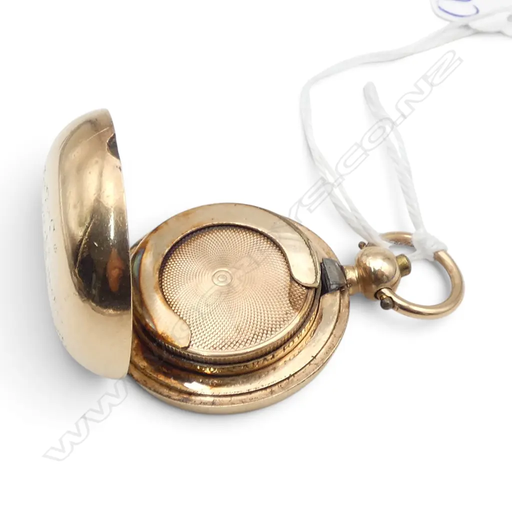 c.1900 AMERICAN ROLLED GOLD SOVEREIGN CASE push button release catch Image 1++