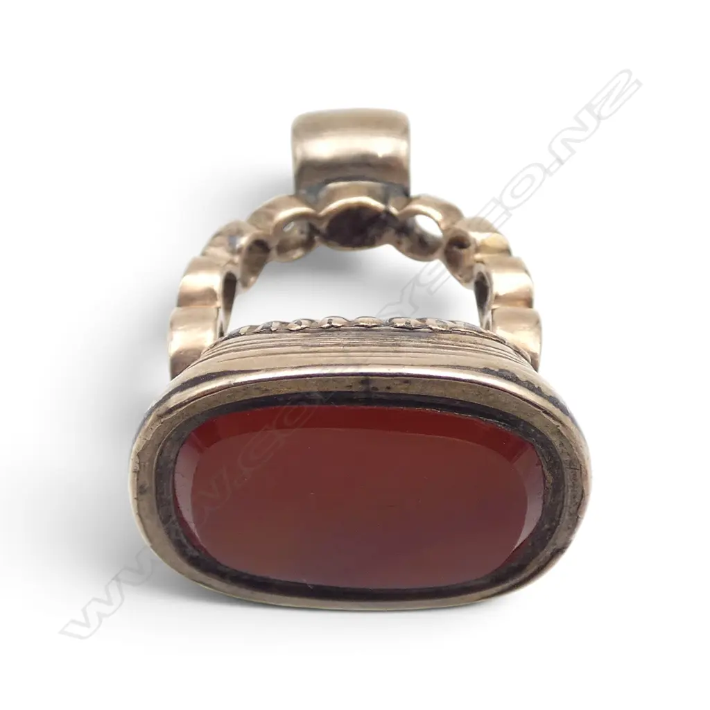GEORGIAN GOLD PLATED CORNELIAN SEAL Image 1++