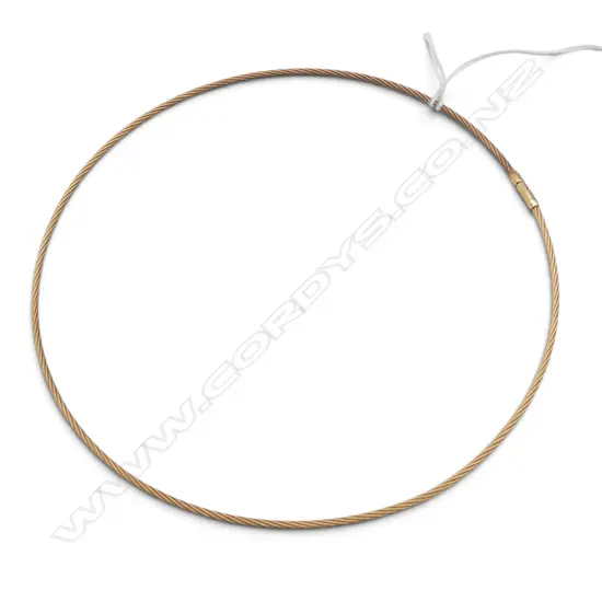 18ct CABLE WIRE NECKLACE, 8.66gm, L.400mm