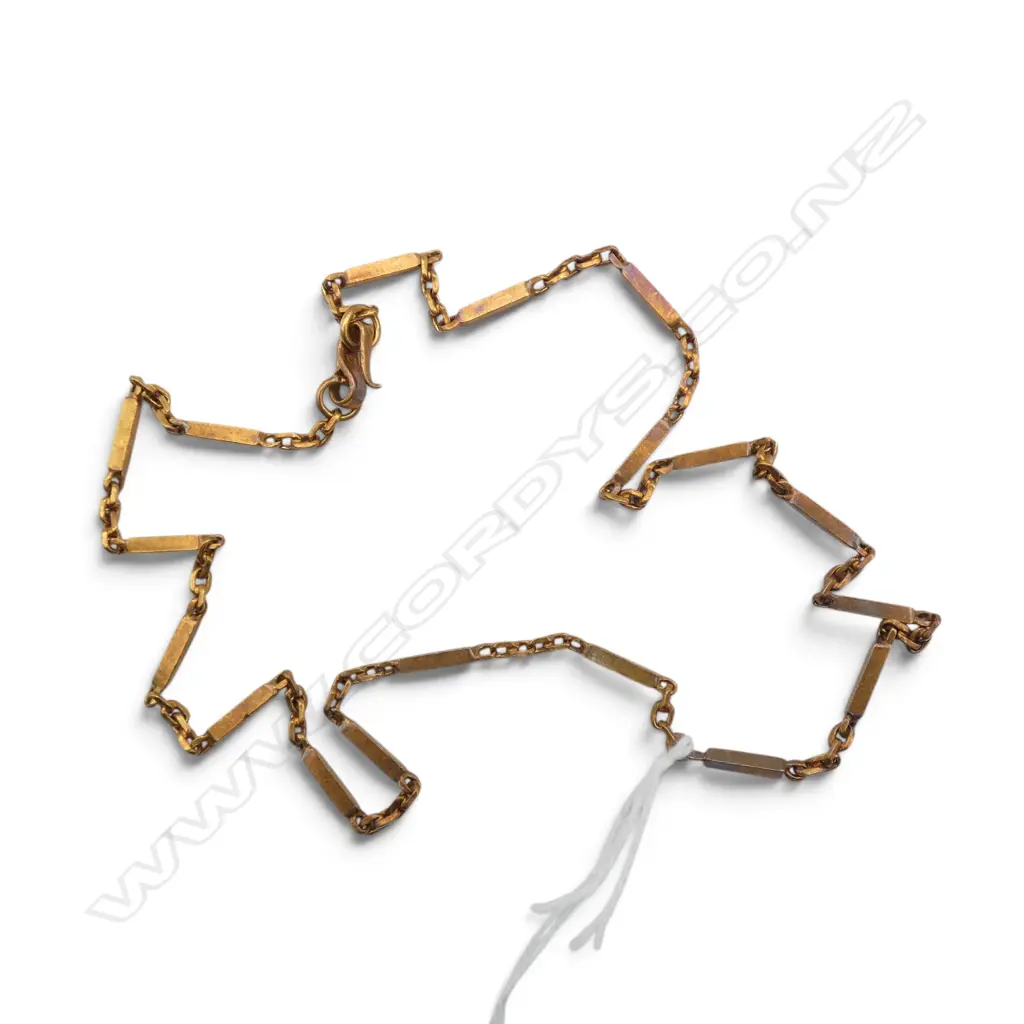 23ct BAR LINK NECKLACE, 18.33gm Image 1++