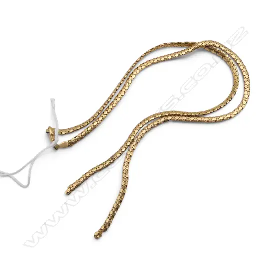 18ct GOLD FLAT LINK CHAIN, SCRAP or NEEDS REPAIR, 10.59gm