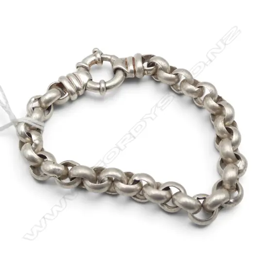 SILVER BELCHER LINK BRACELET, 46.38gm, L.200mm