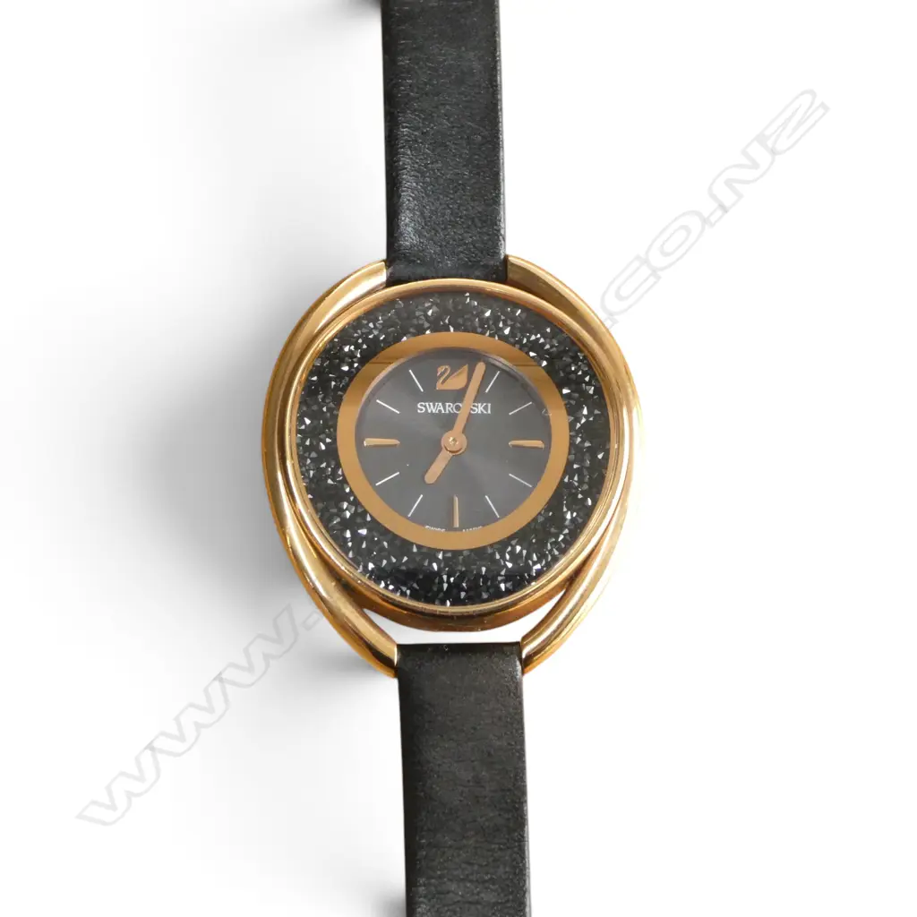 SWAROVSKI DESIGNER OVAL CRYSTALLINE LADIES GILT WATCH # 5230943 Image 1++