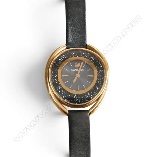 SWAROVSKI DESIGNER OVAL CRYSTALLINE LADIES GILT WATCH # 5230943