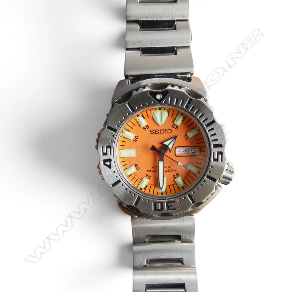 SEIKO ORANGE MONSTER 200m DIVER AUTOMATIC WATCH 7S26-0350 Image 1++