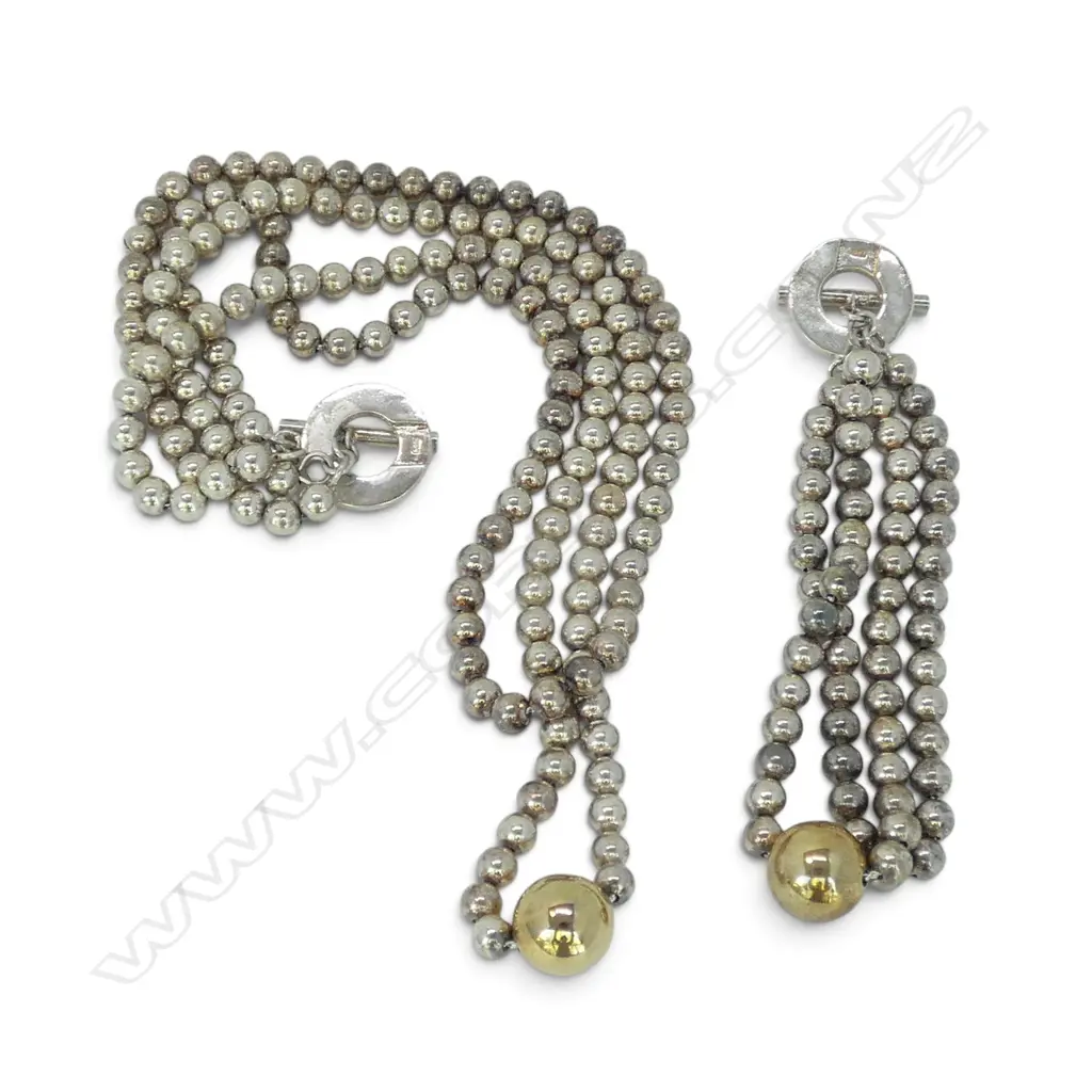 TIFFANY & CO? STYLED WITH BOX IN S/SILVER NECKLACE & BRACLET 4.6GMS Image 1++