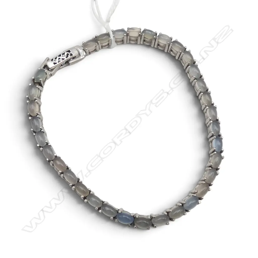 SILVER MOONSTONE TENNIS BRACELET Image 1++