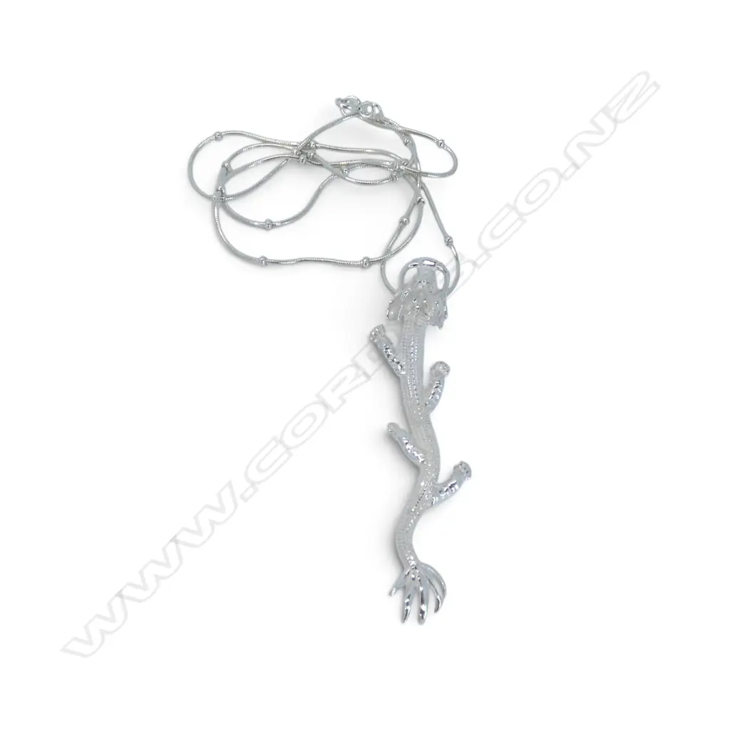 SILVER DRAGON PENDANT & CHAIN Image 1++
