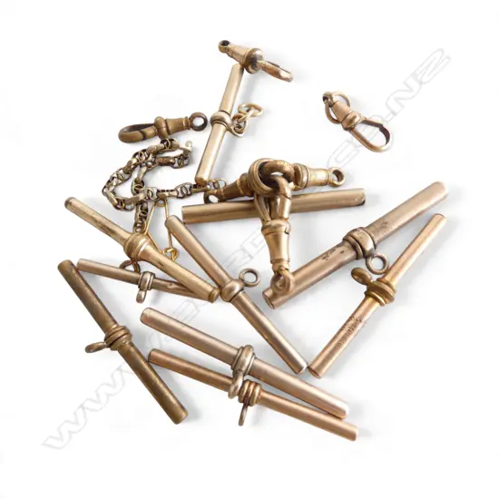 ASST. ROLLED GOLD T BARS & DOG CLIPS
