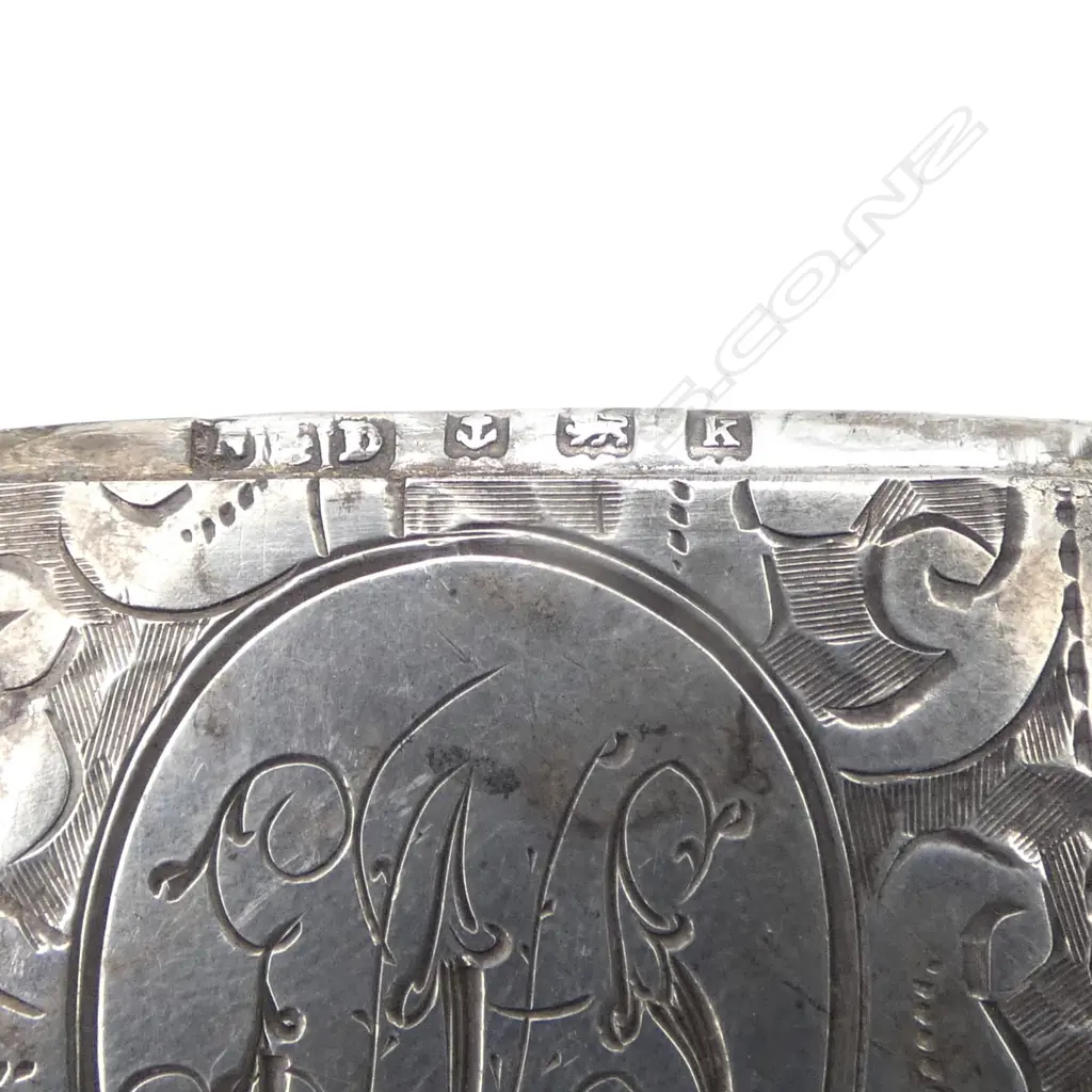 STG SILVER SOVEREIGN CASE, BIRM. 1901 & STG SILVER VESTA BIRM 1909, 35.80gm Image 1++