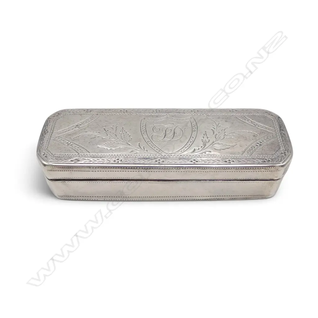 GEORGIAN STG SILVER LIDDED CONTAINER W.75mm 40gms  Image 1++