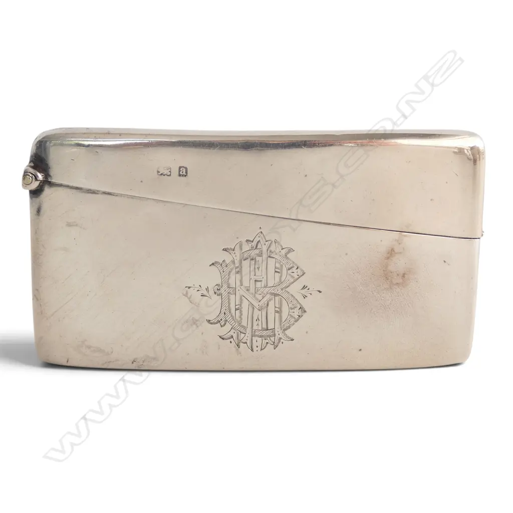 STG SILVER CARD CASE, B'HAM 1900 45x80mm 38.4gms Image 1++