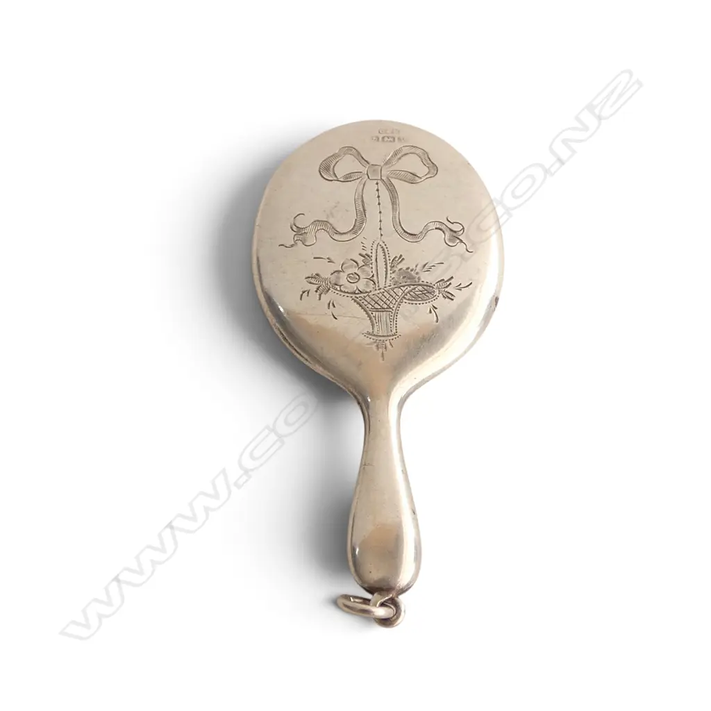 S/SILVER MINITURE DRESSING TABLE MIRROR  11GRMS Image 1++