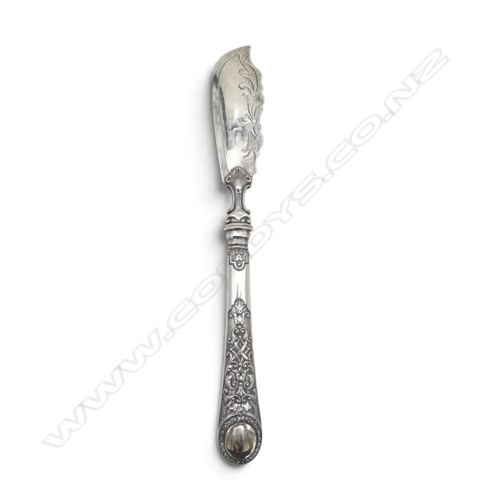 VICTORIAN STG SILVER BUTTER KNIFE SHEFFIELD 1867, 39.6gms, L.190mm Image 1++