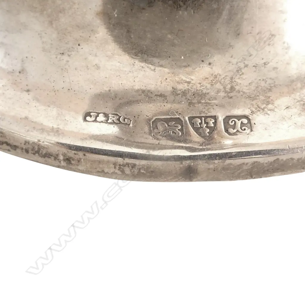 Chester 1923 SILVER SHORT COLUMN CANDLESTICK H.80mm weighted base SOME DENTS Image 1++