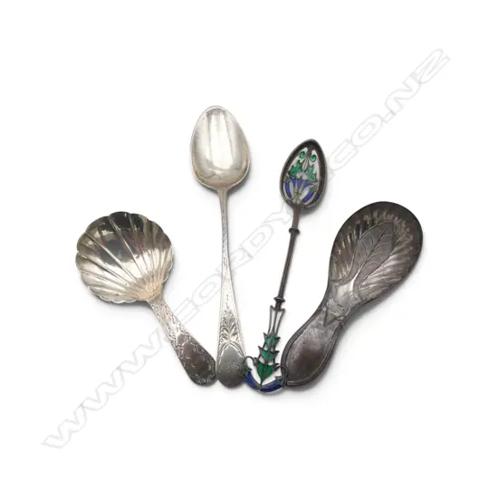 3 STG SILVER SPOONS + EP CADDY SPOON 33gms