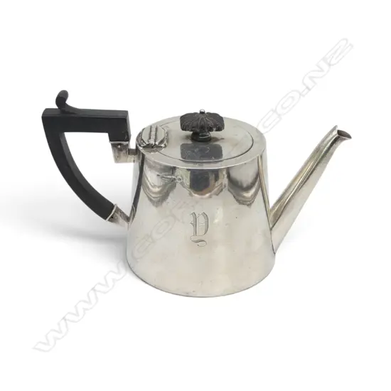 STG SILVER TEA POT, hallmarked, 420gm