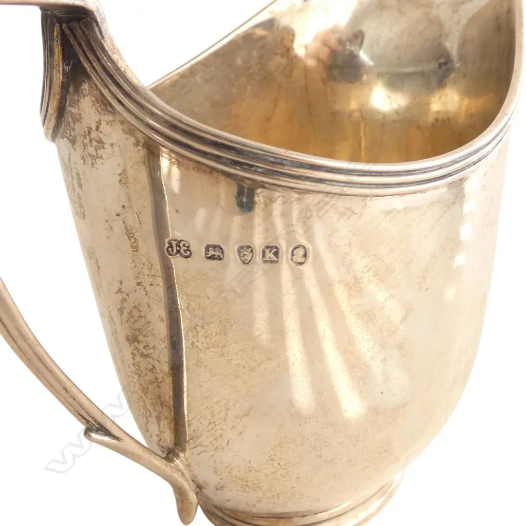 GEORGIAN STG SILVER CREAM JUG, LONDON 1805, 153gms Image 1++