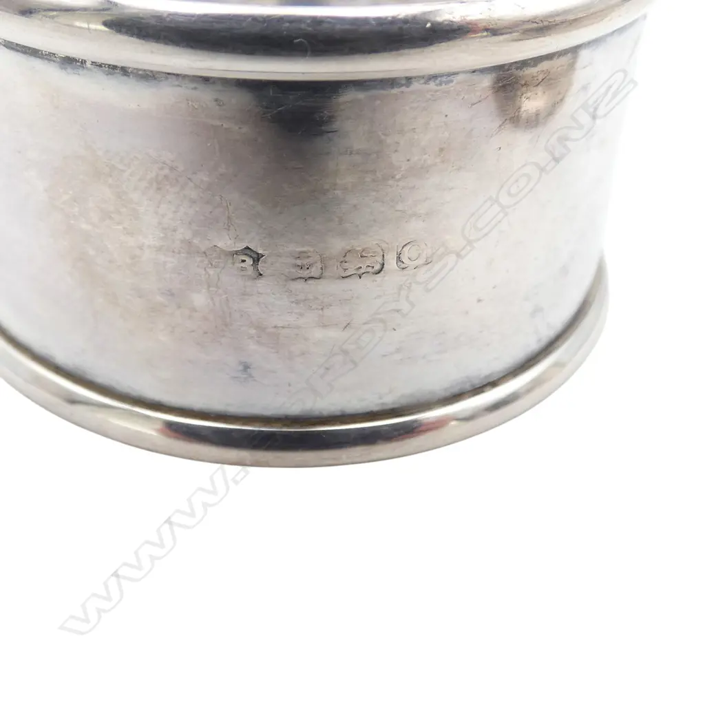 4 PLAIN STG SILVER NAPKIN RINGS (TWO PAIRS), B'HAM HALLMARKS, 51.6gms Image 1++