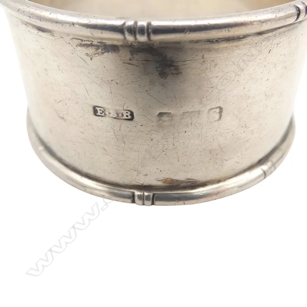 4 PLAIN STG SILVER NAPKIN RINGS (TWO PAIRS), B'HAM HALLMARKS, 51.6gms Image 1++
