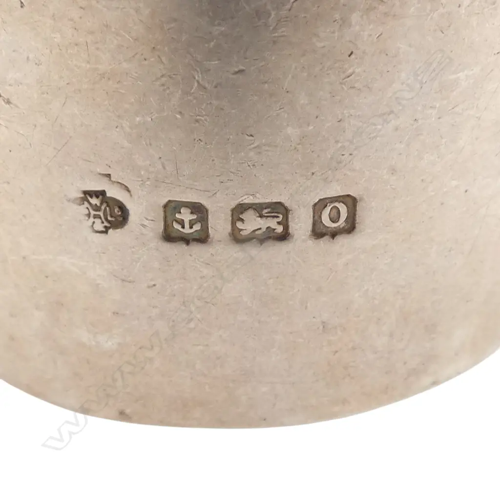6 STG SILVER NAPKIN RINGS, W. INITIALS/NAMES, ENGLISH HALLMARKS, 189gms Image 1++