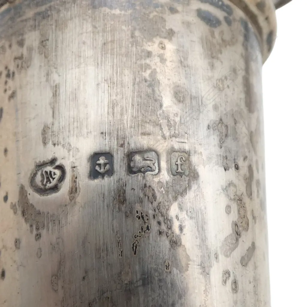Tall vase with partially weighted base and dented at top. Shorter vase with plaster weighted base Image 1++
