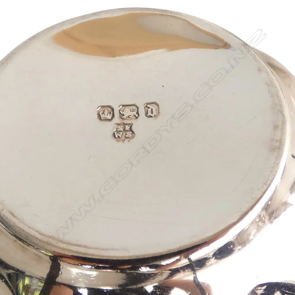 STG SILVER 3 PCE TEA SET, FENTON BROTHERS, SHEFFIELD 1896, 386gms Image 1++