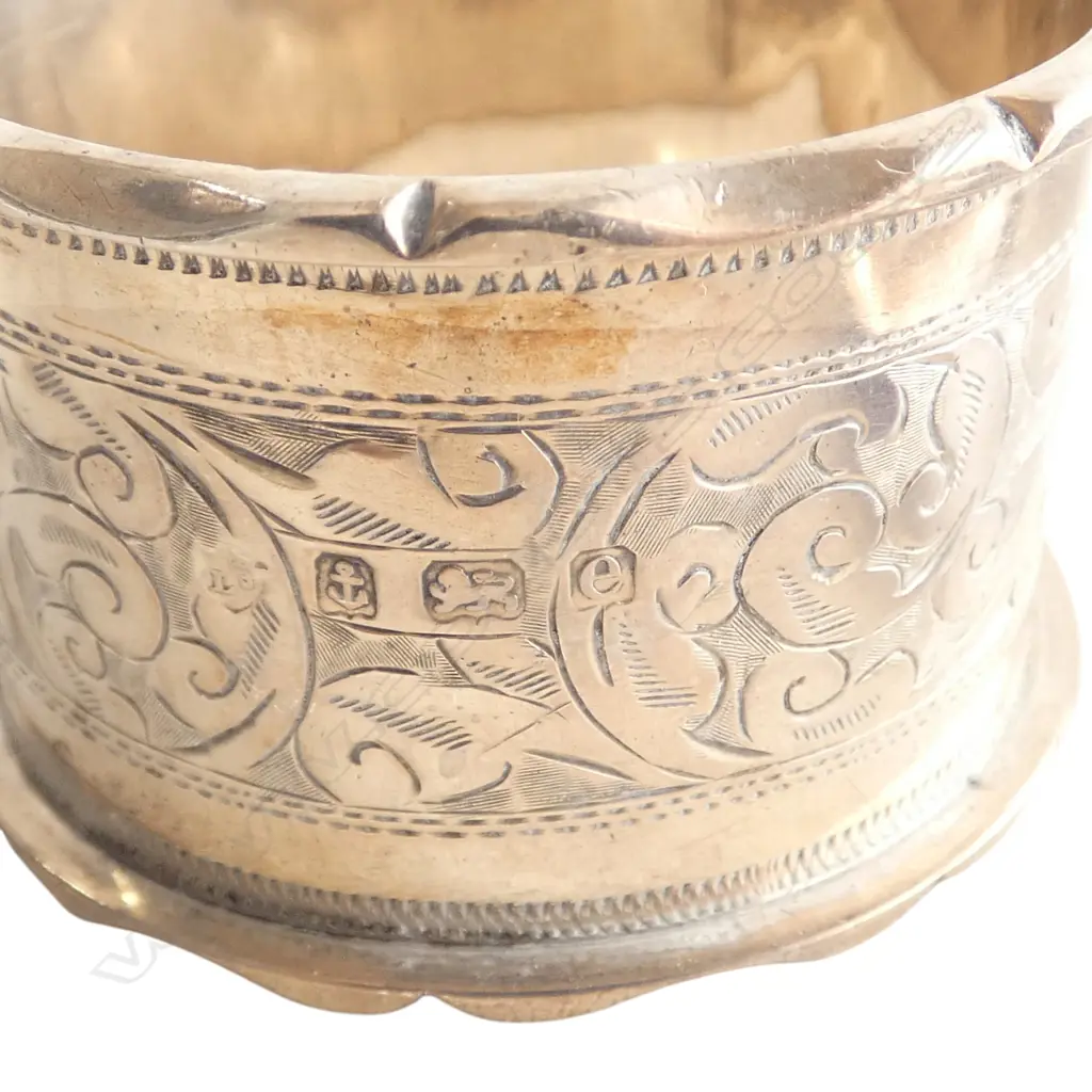 7 PCES STG SILVER INCL. 3 NAPKIN RINGS 129gms Image 1++