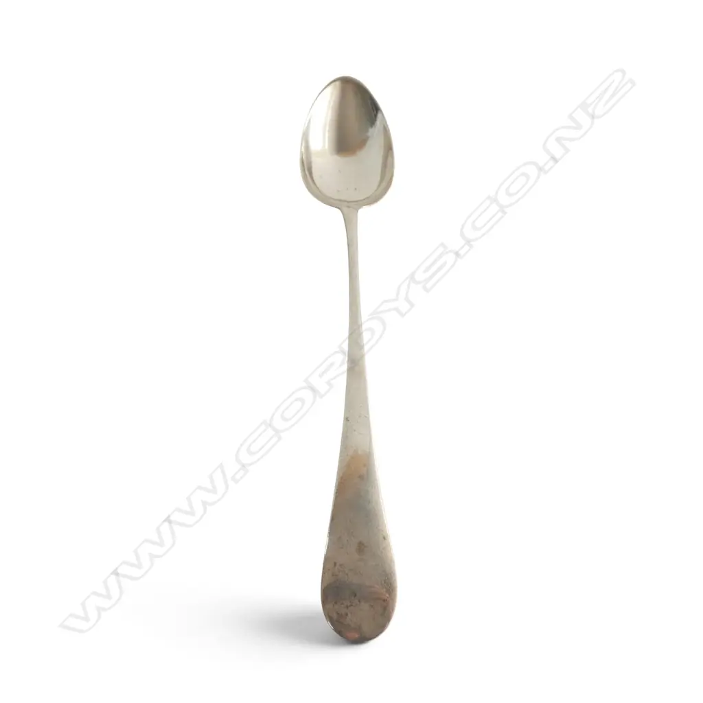 GEORGIAN STG SILVER SERVING SPOON, LONDON 1792, 104gms Image 1++
