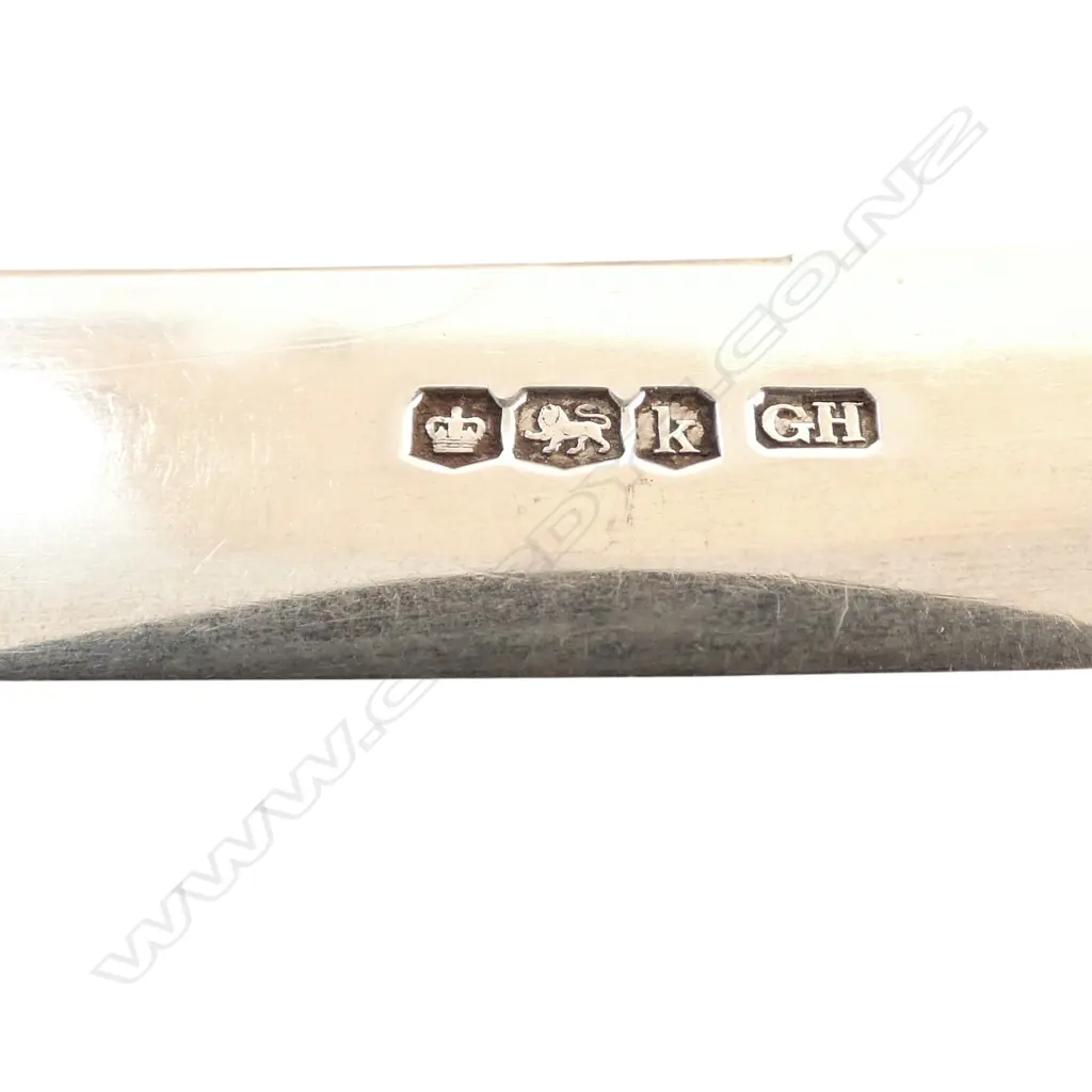 Sheffield 1927 SILVER & MOP 6 PLACE FRUIT KNIFE & FORK SET 422gms total Image 1++