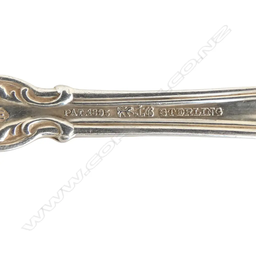6 STERLING SILVER DESSERT SPOONS L.180mm 290gms Image 1++