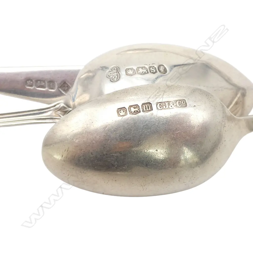 8 ASSTD. STG SILVER SPOONS ENGLISH HALLMARKS, SHEFFIELD 1911 etc, 194gms Image 1++