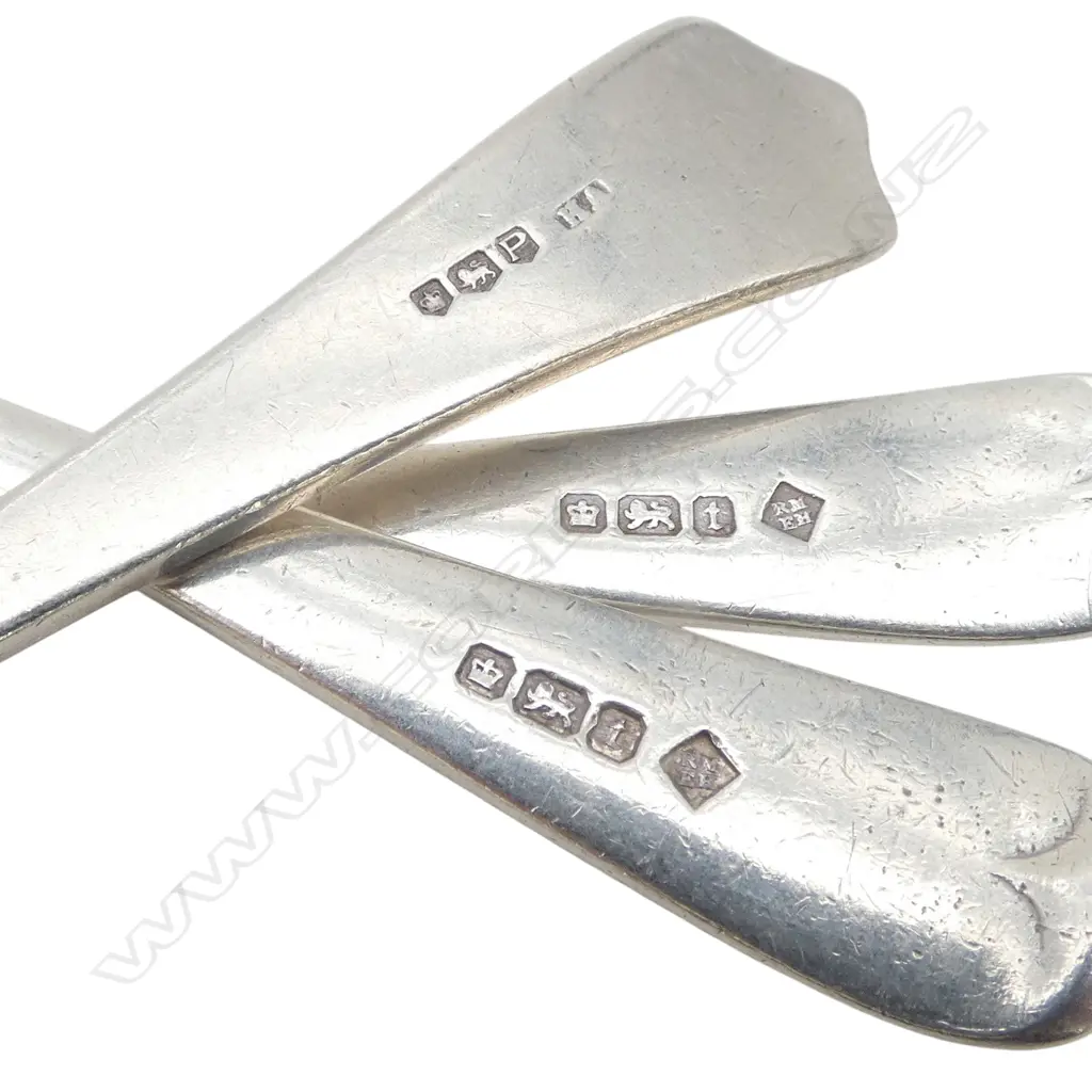 8 ASSTD. STG SILVER SPOONS ENGLISH HALLMARKS, SHEFFIELD 1911 etc, 194gms Image 1++