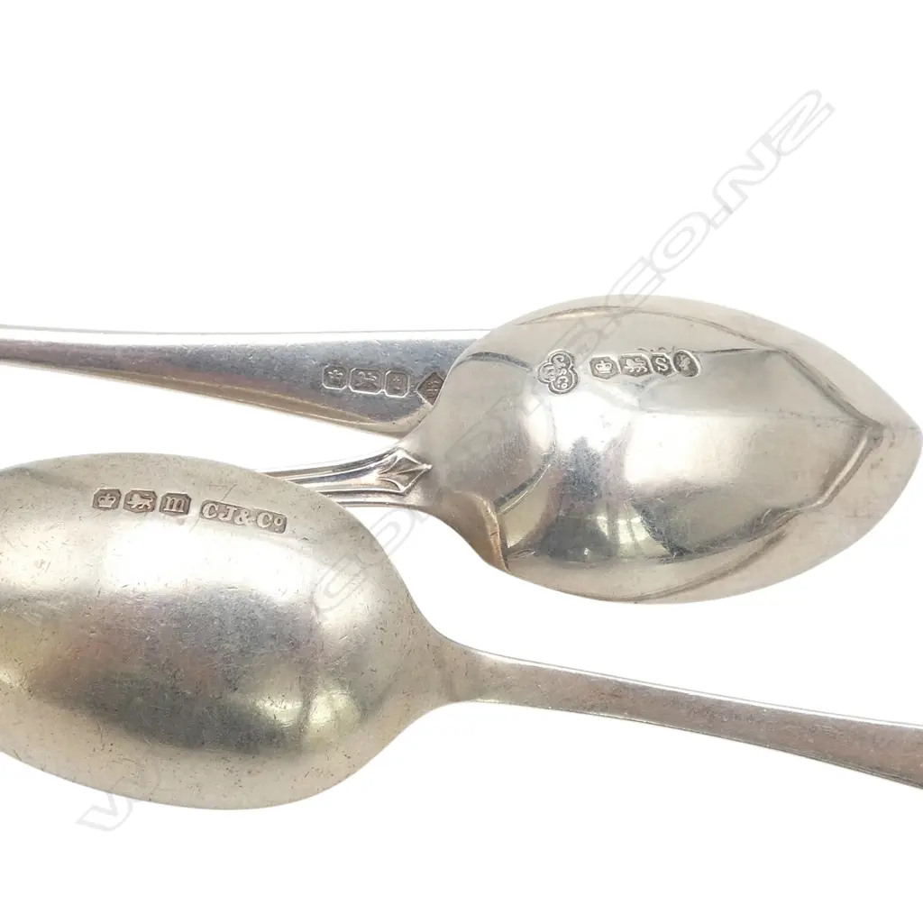 8 ASSTD. STG SILVER SPOONS ENGLISH HALLMARKS, SHEFFIELD 1911 etc, 194gms Image 1++