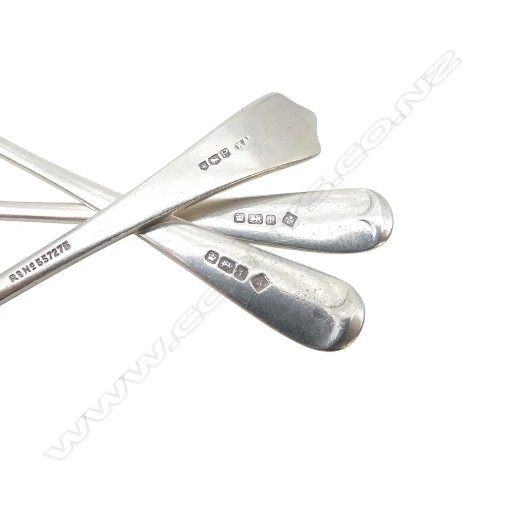 8 ASSTD. STG SILVER SPOONS ENGLISH HALLMARKS, SHEFFIELD 1911 etc, 194gms Image 1++