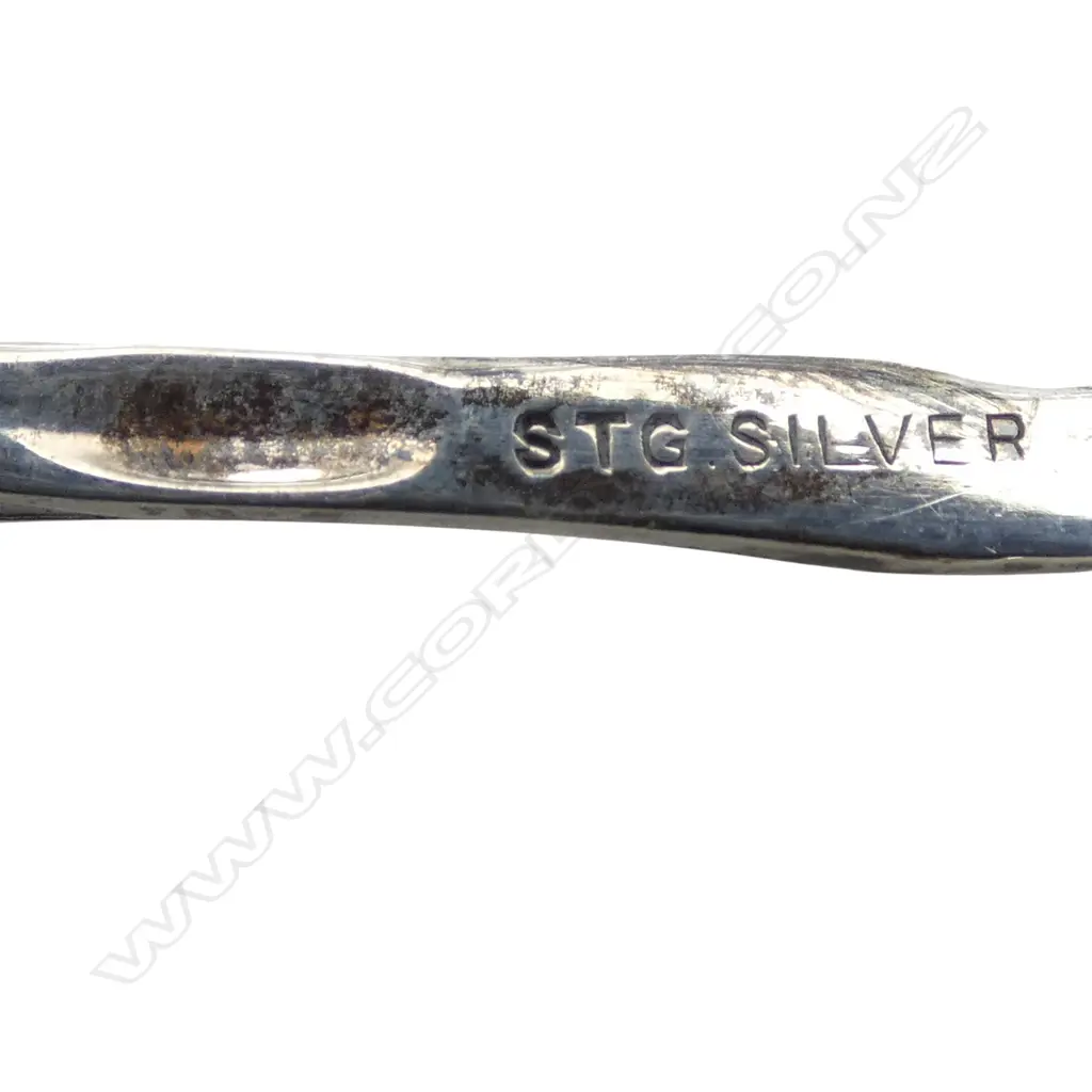 4PC STG SILVER FLORAL - 2 JAM SPOONS, SUGAR SPOON & BUTTER KNIFE, 46gms, L.110mm -130mm Image 1++