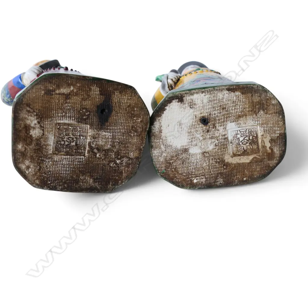 2 ORIENTAL CERAMIC FIGURES H.450mm Image 1++