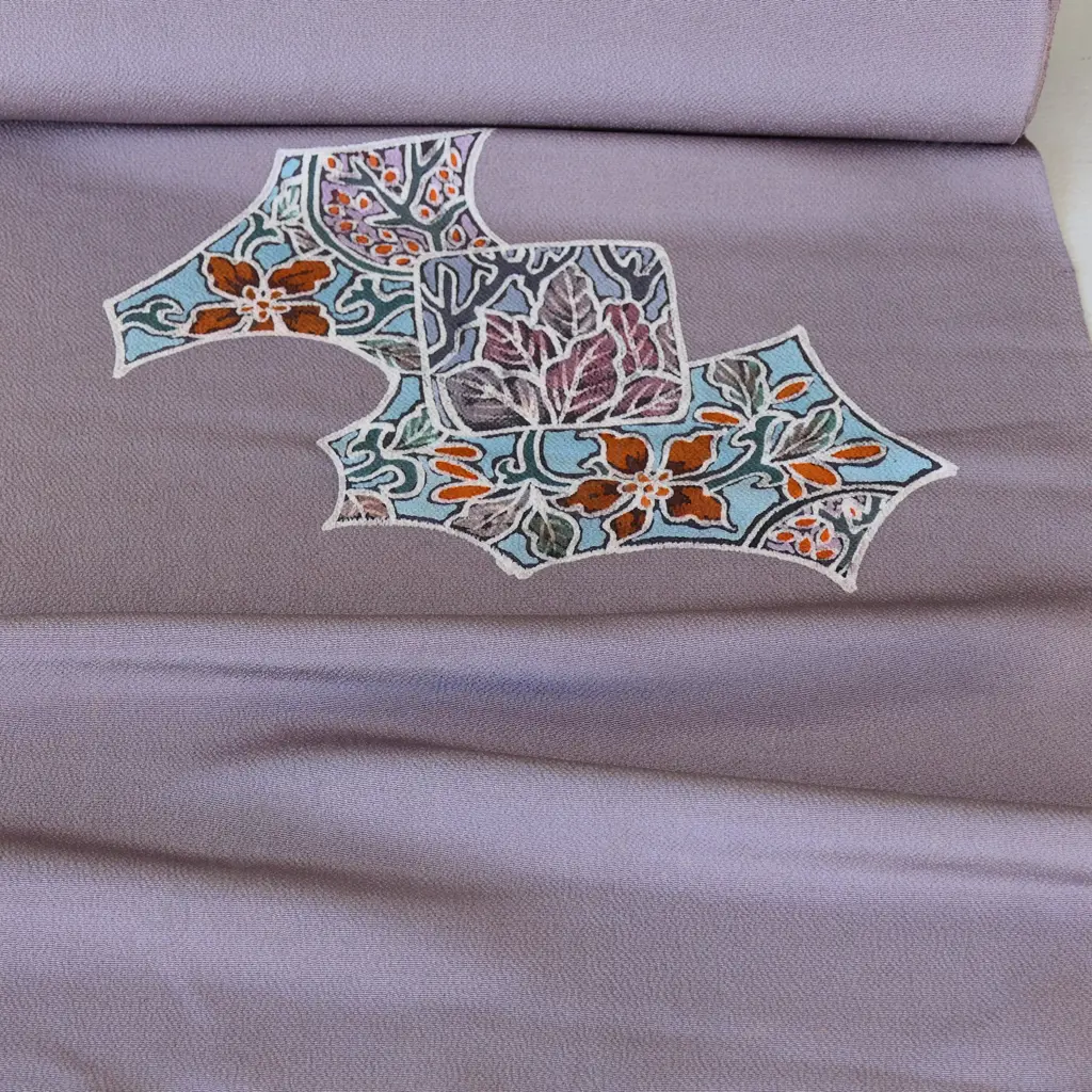 Unused 1980's NISHIJIN TEXTILE (Kyoto) JAPANESE SILK ROLL. L.12m. W.360mm. New old stock Image 1++