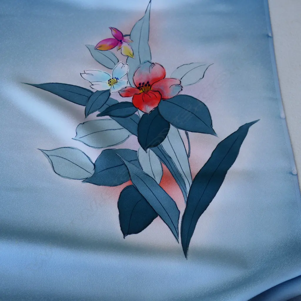 Unused 1980's NISHIJIN TEXTILE (Kyoto) JAPANESE SILK ROLL. L.12m. W.360mm. New old stock Image 1++