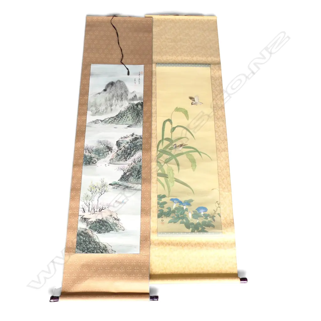 TWO ORIENTAL SCROLLS Image 1++