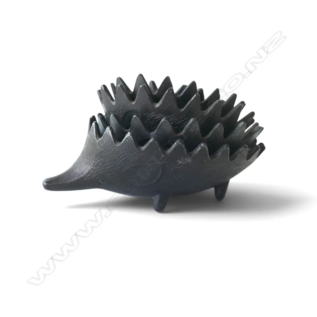 1950s JAPANESE BRONZE STACKING HEDGEHOG stamped to base, L.110mm x 60mm Image 1++