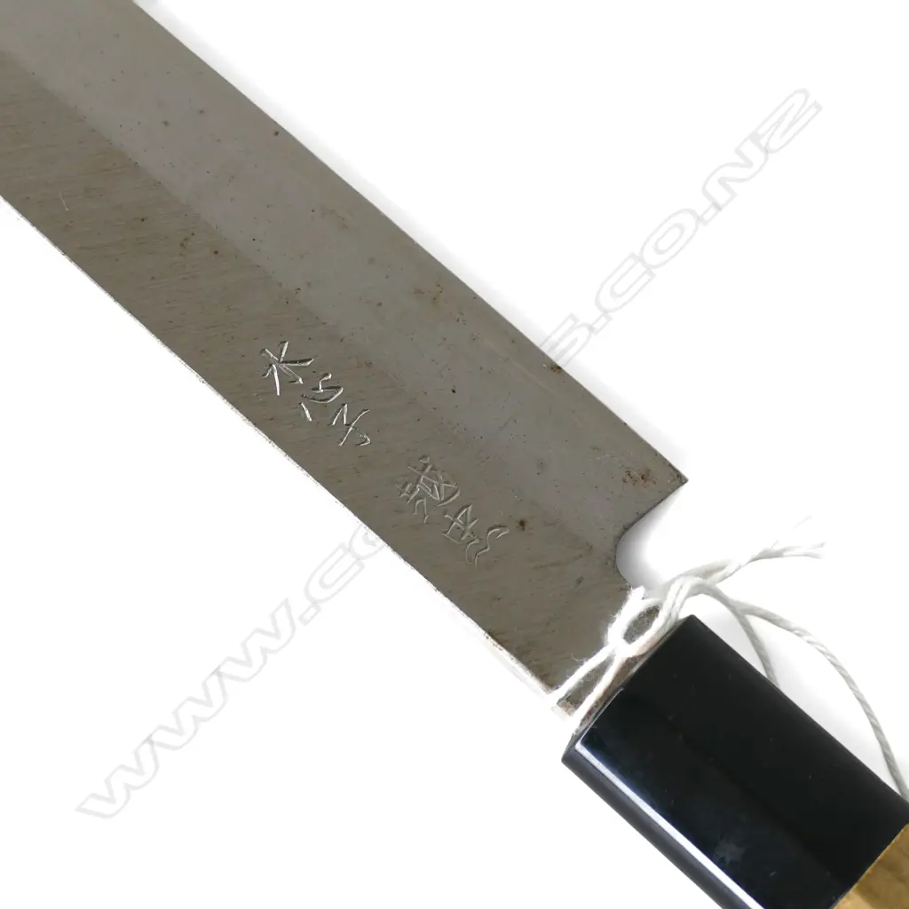 VINTAGE NEW OLD STOCK JAPANESE YANAGIBA SLICING KNIFE (SUISHINSHI EITCHU BRAND), BOXED L.340mm Image 1++