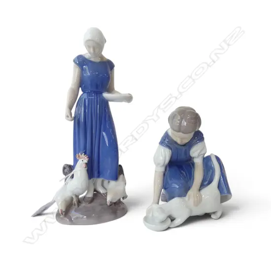 2 ROYAL COPENHAGEN FIGURINES H.240mm