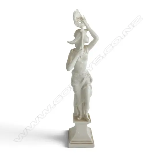 HUTSCHENREUTHER SELB PORCELAIN FIGURINE OF DANCER W. MASK, H.310mm