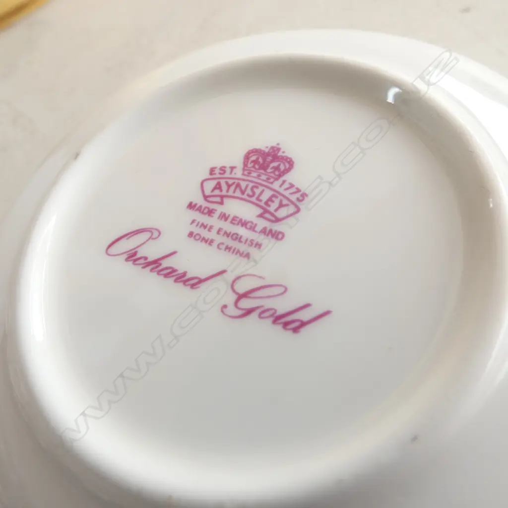 AYNSLEY CHINA VASE H270 & DISH DIA110MM FRUIT PLATE Image 1++