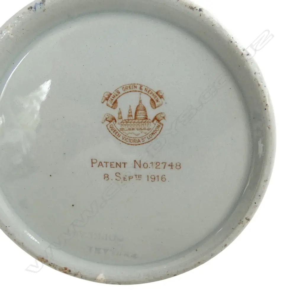 WWI BUCHANAN'S WHISKY FLASK 'NEW ZEALAND' 1916 COPELAND ENGLAND, CRACK TO LID, H.250mm Image 1++