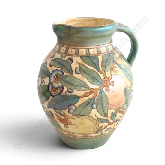LARGE BURSLEY WARE CHARLOTTE READ JUG AUTUMN COLOURS H240MM