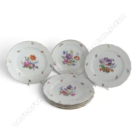 7 MEISSEN PLATES 250mm dia