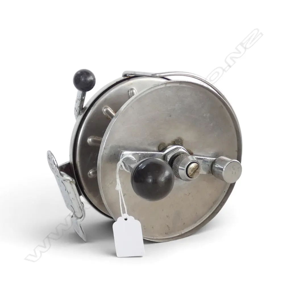 ALLCOCKS STAINLESS STEEL LARGE SIZE SALMON FISHING REEL DIA150MM Image 1++